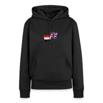 Yémen Drapeau britannique Yéménite britannique - Sweat à capuche Premium bio Femme - noir - Devant - Julia (174cm)