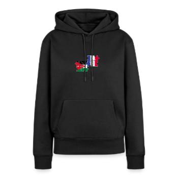 Jordanien Frankreich Flagge Französisch Jordanier - Frauen Premium Bio Hoodie - Schwarz - Vorne - Julia (174cm)