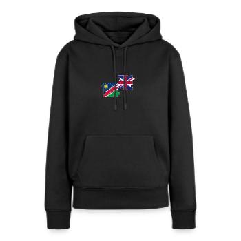 Namibie Drapeau britannique Namibien britannique - Sweat à capuche Premium bio Femme - noir - Devant - Julia (174cm)