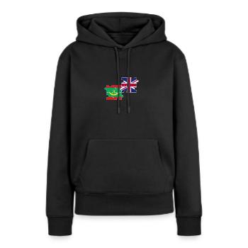 Mauritanie Drapeau britannique de la Mauritanie britannique - Sweat à capuche Premium bio Femme - noir - Devant - Julia (174cm)