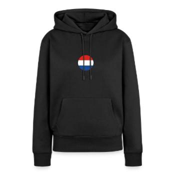 Pays-Bas Drapeau néerlandais néerlandais - Sweat à capuche Premium bio Femme - noir - Devant - Julia (174cm)