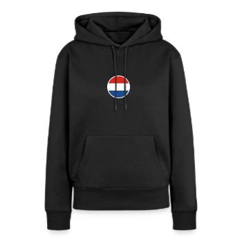 Pays-Bas Drapeau néerlandais néerlandais - Sweat à capuche Premium bio Femme - noir - Devant - Julia (174cm)