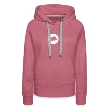 Schweiz Karte Schweizerische Schweizer - Frauen Premium Bio Hoodie - Malve - Vorne - Isabella (175cm)