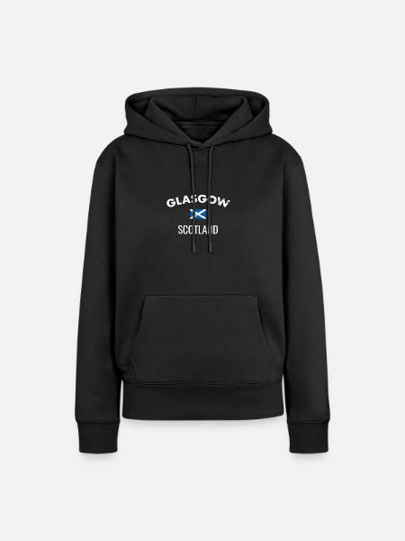 Glasgow Scotland Scotland Scottish Flag - Women’s Premium Organic Hoodie - black