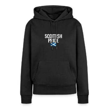Scottish Pride Vintage Schottische Flagge Schotte - Frauen Premium Bio Hoodie - Schwarz - Vorne - Julia (174cm)