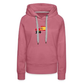 Drapeau de l’Angola Espagne Espagnol Angola - Sweat à capuche Premium bio Femme - mauve - Devant - Isabella (175cm)