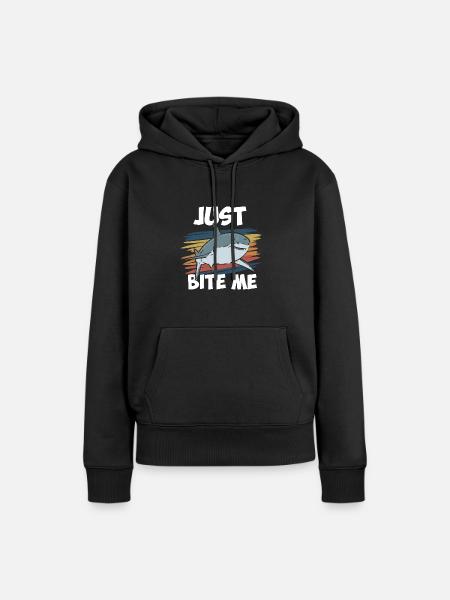 Just Bite Me - Frauen Premium Bio Hoodie - Schwarz