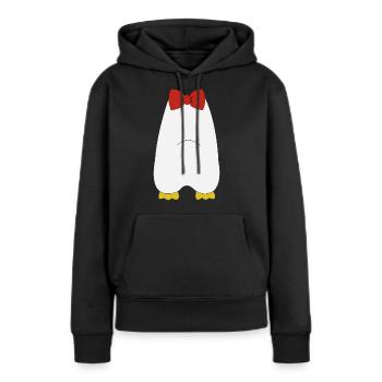 Costume d'Halloween Robe JGA de cadeau de smoking pingouin Tuxedo - Sweat à capuche Premium bio Femme - noir - Devant - Julia (174cm)
