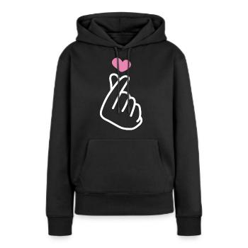 K Pop Finger Korean Pop K-Pop Snap Music Geschenk - Frauen Premium Bio Hoodie - Schwarz - Vorne - Julia (174cm)