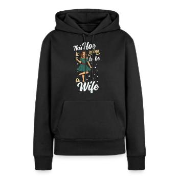 Hochzeit Braut - Frauen Premium Bio Hoodie - Schwarz - Vorne - Julia (174cm)