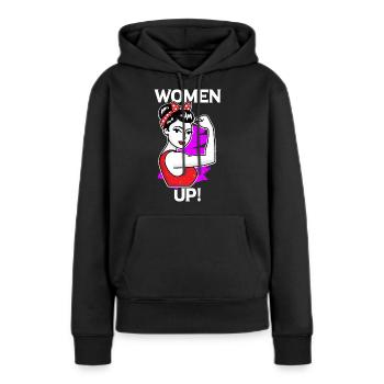 Féministe féministe cadeau feminist - Sweat à capuche Premium bio Femme - noir - Devant - Julia (174cm)