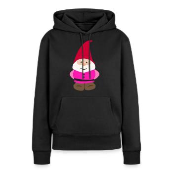 Pink dwarf - for all dwarf friends in pink. - Women’s Premium Organic Hoodie - black - Front - Julia (174cm)