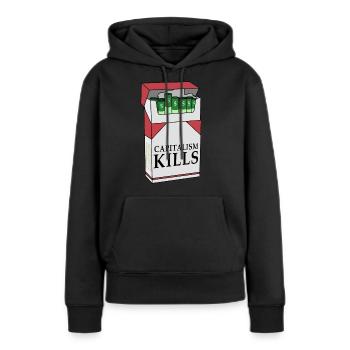 Capitalism kills - Women’s Premium Organic Hoodie - black - Front - Julia (174cm)