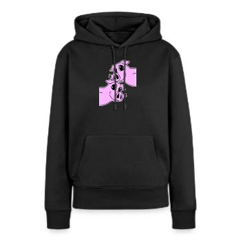 Schwein Schweine - Frauen Premium Bio Hoodie - Schwarz - Vorne - Julia (174cm)