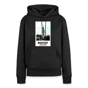 Budapest Travel picture - Frauen Premium Bio Hoodie - Schwarz - Vorne - Julia (174cm)
