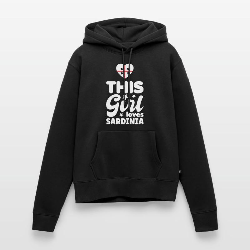 Drapeau de la Sardaigne Drapeau sarde Drapeau de la Sardaigne Sweat à capuche Premium bio Femme