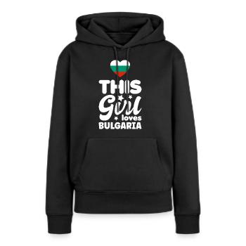 Bulgaria Flag Bulgarian flag Golden Sands - Women’s Premium Organic Hoodie - black - Front - Julia (174cm)