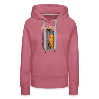 bad carott - Frauen Premium Bio Hoodie - Malve - Vorne - Isabella (175cm)