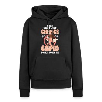 Nur Gucken Abstand Antisozial - Frauen Premium Bio Hoodie - Schwarz - Vorne - Julia (174cm)