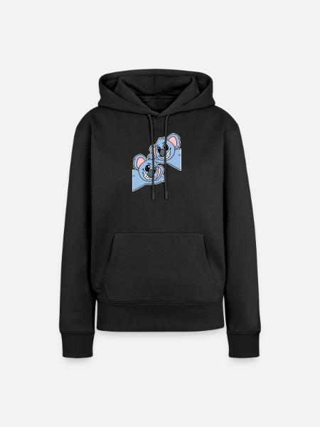 Koala Koalas - Frauen Premium Bio Hoodie - Schwarz