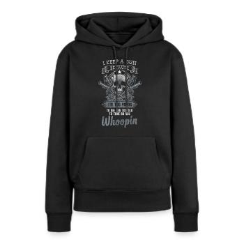 Waffe Gewalt Sturmgewehr - Frauen Premium Bio Hoodie - Schwarz - Vorne - Julia (174cm)