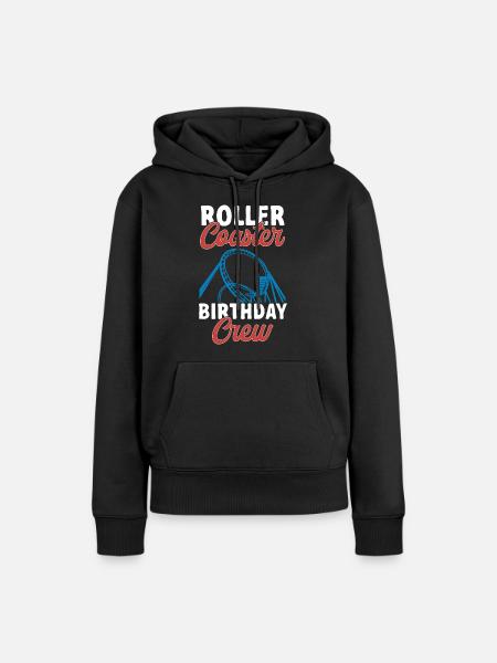 Achterbahn Rollercoaster Freizeitpark - Frauen Premium Bio Hoodie - Schwarz