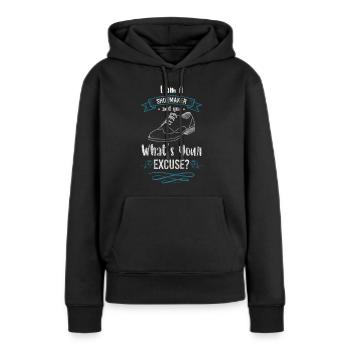 Artisanat Hobby Artisanat - Sweat à capuche Premium bio Femme - noir - Devant - Julia (174cm)