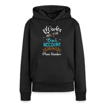 Reichtum Geldbörse Geschenk Gesundheit - Frauen Premium Bio Hoodie - Schwarz - Vorne - Julia (174cm)