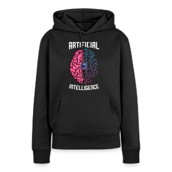 Intelligence artificielle, Intelligence artificielle IA - Sweat à capuche Premium bio Femme - noir - Devant - Julia (174cm)