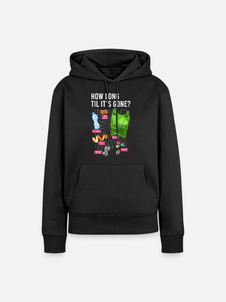 Reduzieren, Wiederverwenden, Recyceln, Wiederholen, Recyceln, Recycling, Tag der Erde - Frauen Premium Bio Hoodie - Schwarz
