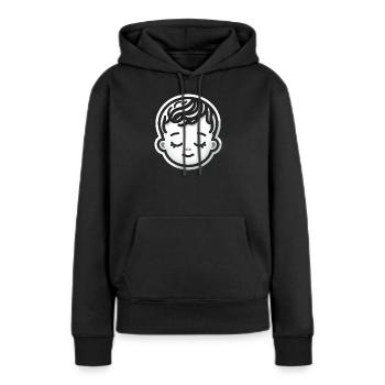 Baby Kopf Schlaf - Frauen Premium Bio Hoodie - Schwarz - Vorne - Julia (174cm)