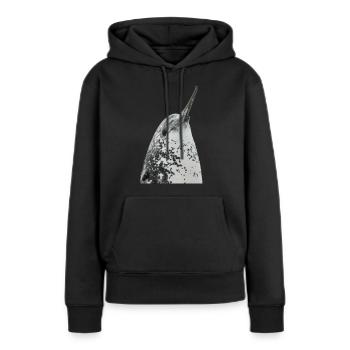 Narval - Sweat à capuche Premium bio Femme - noir - Devant - Julia (174cm)
