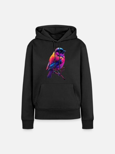 Meise - Frauen Premium Bio Hoodie - Schwarz