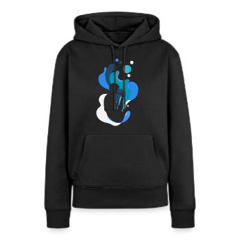 Jazz Saxophonist Wind Instrument - Women’s Premium Organic Hoodie - black - Front - Julia (174cm)