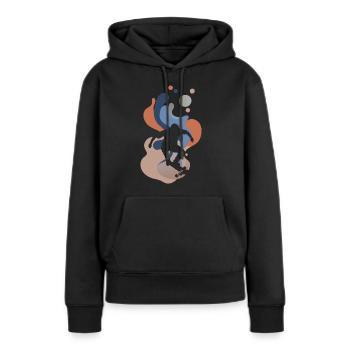 Skater Skating Kickflip - Sweat à capuche Premium bio Femme - noir - Devant - Julia (174cm)
