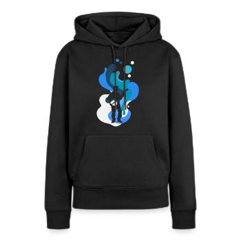 Musique country Ukulélé Folk - Sweat à capuche Premium bio Femme - noir - Devant - Julia (174cm)