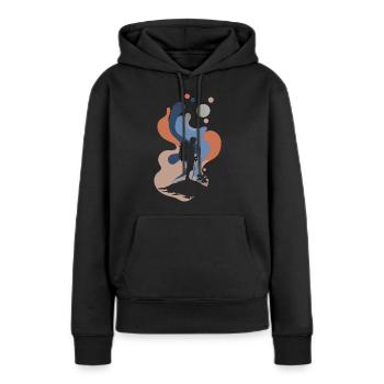 Randonnée Trekking Alpinistes - Sweat à capuche Premium bio Femme - noir - Devant - Julia (174cm)