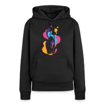 Saxophonist Blaskapelle Blasinstrument - Frauen Premium Bio Hoodie - Schwarz - Vorne - Julia (174cm)