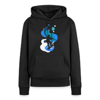 Longboard - Women’s Premium Organic Hoodie - black - Front - Julia (174cm)