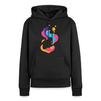 Guitare électrique Basser Shouter - Sweat à capuche Premium bio Femme - noir - Devant - Julia (174cm)