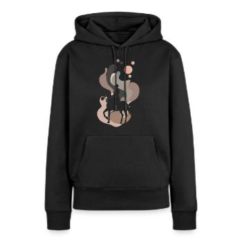 Dressurpferd Reitverein Reiterhof - Frauen Premium Bio Hoodie - Schwarz - Vorne - Julia (174cm)
