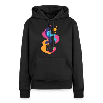 Instrument à vent Jazz Brass Band - Sweat à capuche Premium bio Femme - noir - Devant - Julia (174cm)
