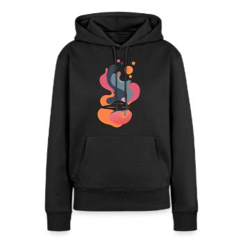 Ufo Mars Untertasse - Frauen Premium Bio Hoodie - Schwarz - Vorne - Julia (174cm)