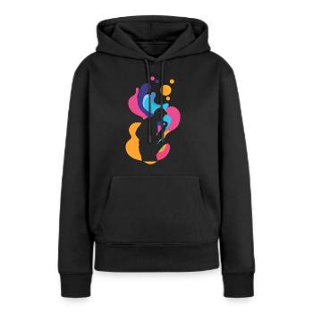 Saxophonist Blasmusik - Frauen Premium Bio Hoodie - Schwarz - Vorne - Julia (174cm)