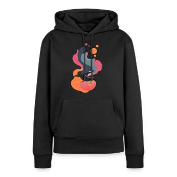 Schwimmer Taucherbrille Scuba - Frauen Premium Bio Hoodie - Schwarz - Vorne - Julia (174cm)