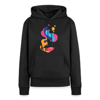 Pianist Klavier - Frauen Premium Bio Hoodie - Schwarz - Vorne - Julia (174cm)