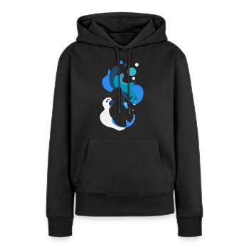 Karaoke Stimme Jazz - Frauen Premium Bio Hoodie - Schwarz - Vorne - Julia (174cm)