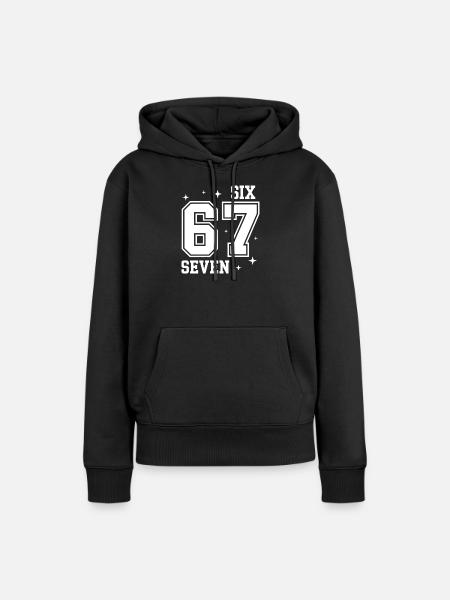 67 - Six Seven SixSeven 6-7  - Dame Premium hoodie, økologisk bomuld - sort