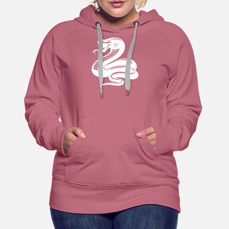 Silhouette du python serpent Sweat à capuche Premium bio Femme