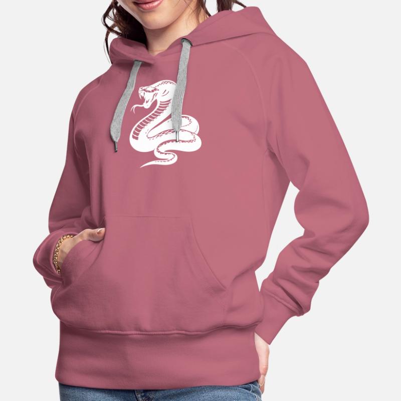 Silhouette du python serpent Sweat à capuche Premium bio Femme